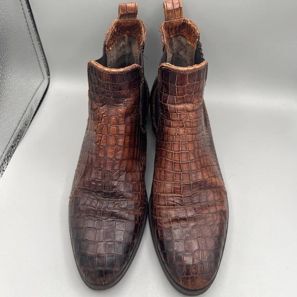 Dungelmann womens reptile print ankle boots sz 38 - Picture 3 of 10